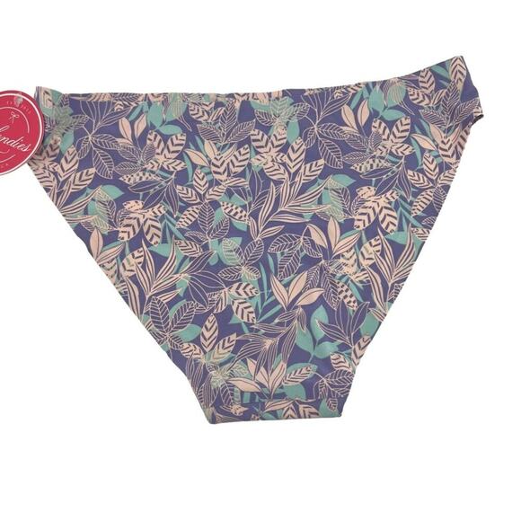 Splendies No Show Bikini Panty Pink Purple Mint Palm Print Womens Size Small - Picture 5 of 6